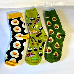 Bundle of 3 pairs of socks Fashion Food